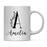 Andaz Press 11oz Personalized Elegant Black Monogram Coffee Mug-Set of 1-Andaz Press-