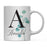 Andaz Press 11oz Personalized Eucalyptus Leaves Greenery Monogram Coffee Mug-Set of 1-Andaz Press-
