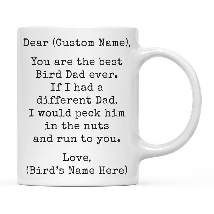 Andaz Press 11oz Personalized Funny Best Pet Dad Coffee Mug-Set of 1-Andaz Press-Bird Custom-