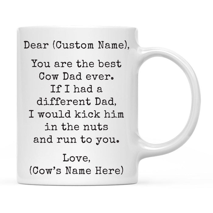 Andaz Press 11oz Personalized Funny Best Pet Dad Coffee Mug-Set of 1-Andaz Press-Cow Custom-
