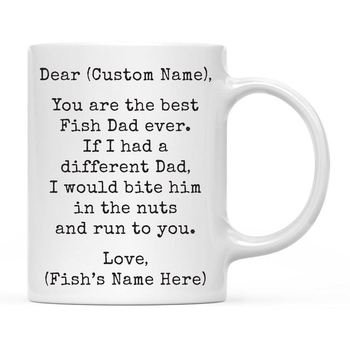 Andaz Press 11oz Personalized Funny Best Pet Dad Coffee Mug-Set of 1-Andaz Press-Fish Custom-