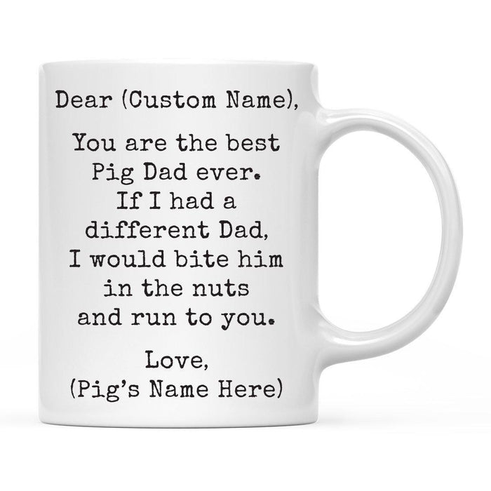 Andaz Press 11oz Personalized Funny Best Pet Dad Coffee Mug-Set of 1-Andaz Press-Pig Custom-