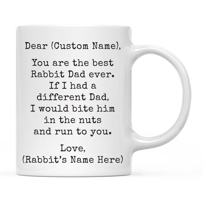 Andaz Press 11oz Personalized Funny Best Pet Dad Coffee Mug-Set of 1-Andaz Press-Rabbit Custom-