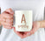 Andaz Press 11oz Personalized Rose Gold Faux Glitter Monogram Coffee Mug-Set of 1-Andaz Press-Custom Letter Name-