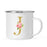 Andaz Press 11oz Pink Roses Faux Gold Glitter Monogram Campfire Coffee Mug-Set of 1-Andaz Press-A-