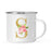 Andaz Press 11oz Pink Roses Faux Gold Glitter Monogram Campfire Coffee Mug-Set of 1-Andaz Press-A-