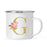 Andaz Press 11oz Pink Roses Faux Gold Glitter Monogram Campfire Coffee Mug-Set of 1-Andaz Press-G-