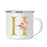 Andaz Press 11oz Pink Roses Faux Gold Glitter Monogram Campfire Coffee Mug-Set of 1-Andaz Press-H-