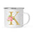 Andaz Press 11oz Pink Roses Faux Gold Glitter Monogram Campfire Coffee Mug-Set of 1-Andaz Press-K-