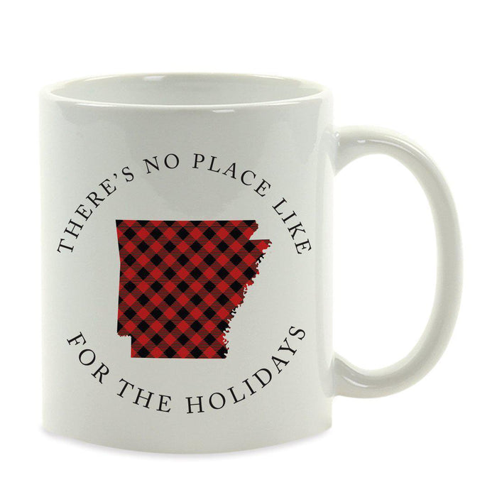 Andaz Press 11oz Plaid US State Home Coffee Mug-Set of 1-Andaz Press-Arkansas-