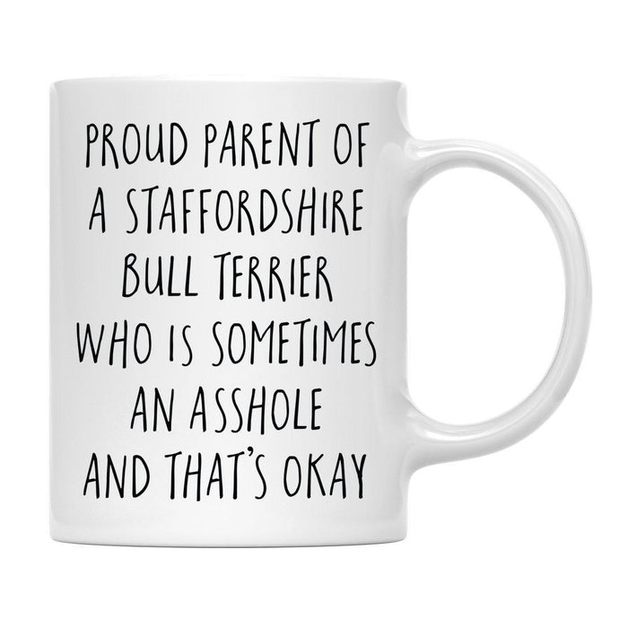 Andaz Press 11oz Proud Dog Parent Coffee Mug - 50 Designs-Set of 1-Andaz Press-Staffordshire Bull Terrier-