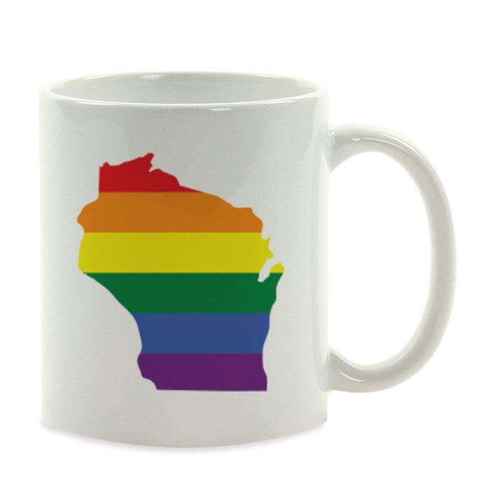 Andaz Press 11oz Rainbow Gay Lesbian Transgender LGBQT Pride Flag US State Coffee Mug-Set of 1-Andaz Press-Alabama-