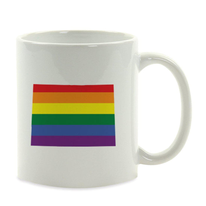 Andaz Press 11oz Rainbow Gay Lesbian Transgender LGBQT Pride Flag US State Coffee Mug-Set of 1-Andaz Press-Colorado-