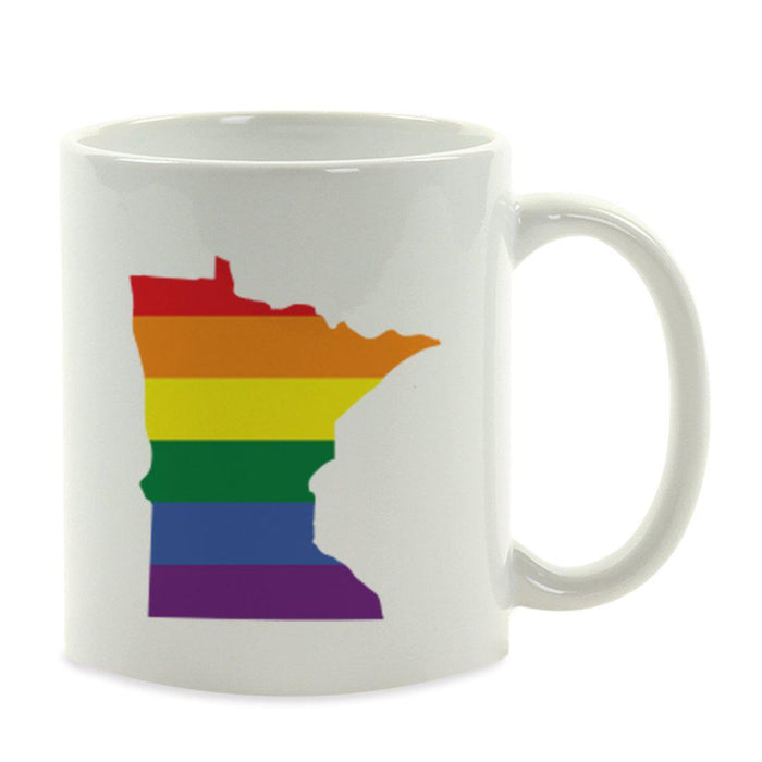 Andaz Press 11oz Rainbow Gay Lesbian Transgender LGBQT Pride Flag US State Coffee Mug-Set of 1-Andaz Press-Minnesota-