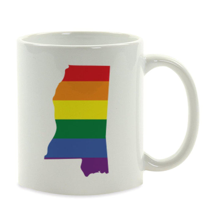 Andaz Press 11oz Rainbow Gay Lesbian Transgender LGBQT Pride Flag US State Coffee Mug-Set of 1-Andaz Press-Mississippi-