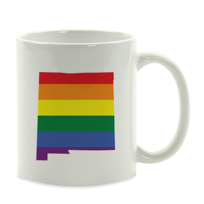 Andaz Press 11oz Rainbow Gay Lesbian Transgender LGBQT Pride Flag US State Coffee Mug-Set of 1-Andaz Press-New Mexico-