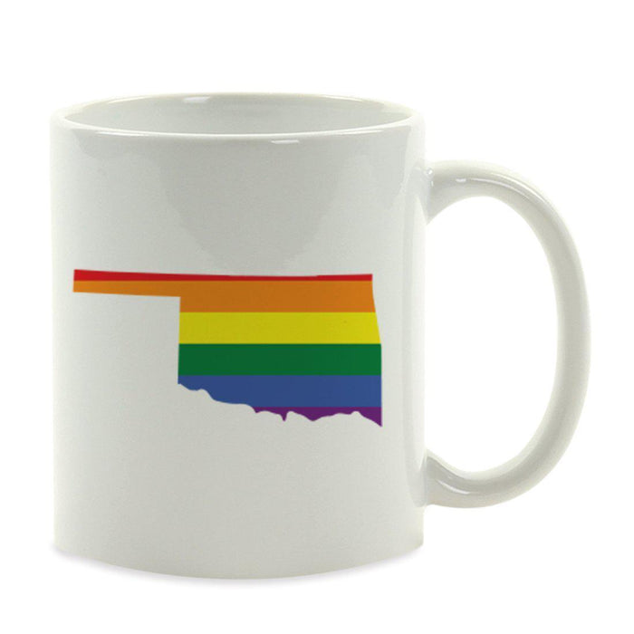 Andaz Press 11oz Rainbow Gay Lesbian Transgender LGBQT Pride Flag US State Coffee Mug-Set of 1-Andaz Press-Oklahoma-