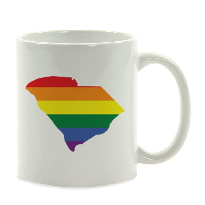Andaz Press 11oz Rainbow Gay Lesbian Transgender LGBQT Pride Flag US State Coffee Mug-Set of 1-Andaz Press-South Carolina-