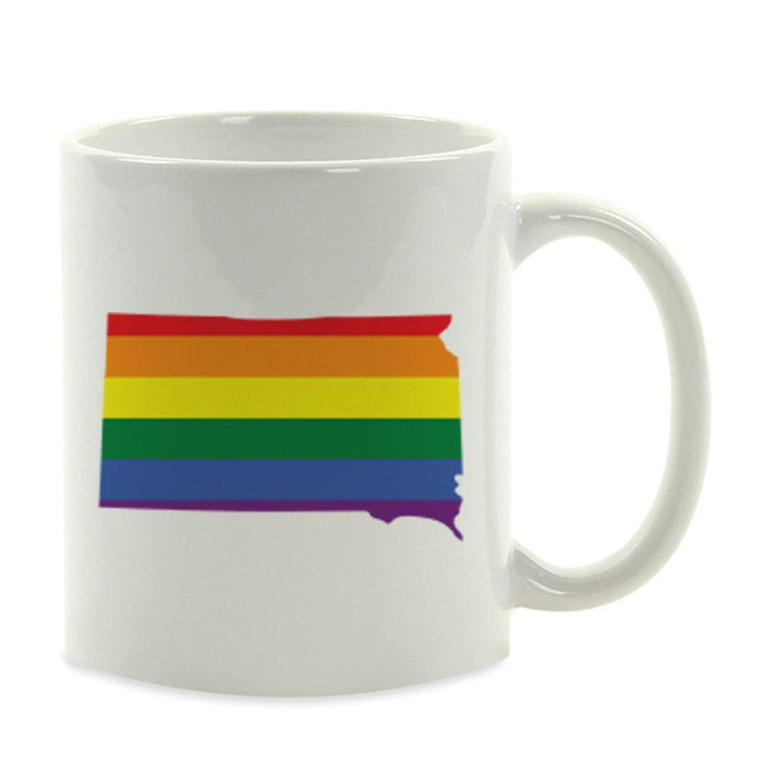 Andaz Press 11oz Rainbow Gay Lesbian Transgender LGBQT Pride Flag US State Coffee Mug-Set of 1-Andaz Press-South Dakota-