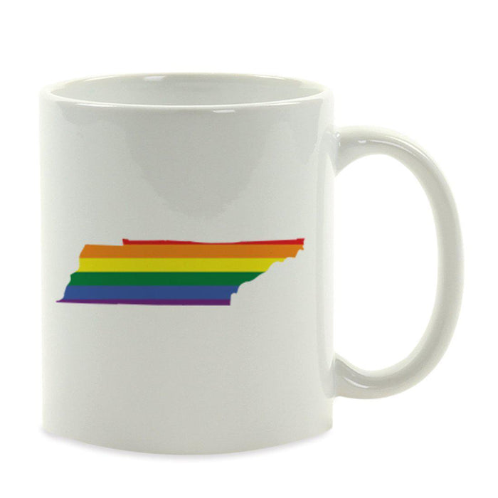 Andaz Press 11oz Rainbow Gay Lesbian Transgender LGBQT Pride Flag US State Coffee Mug-Set of 1-Andaz Press-Tennessee-