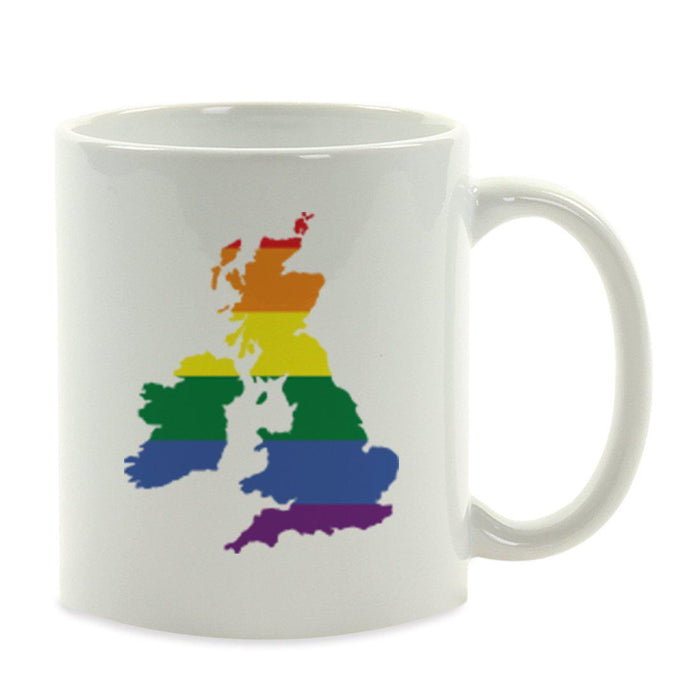 Andaz Press 11oz Rainbow Gay Lesbian Transgender LGBQT Pride Flag US State Coffee Mug-Set of 1-Andaz Press-United Kingdom England-