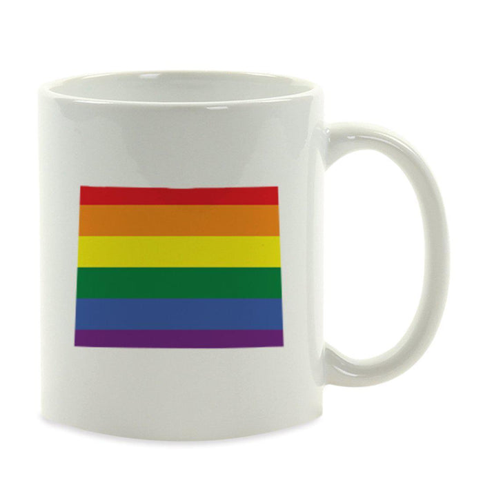 Andaz Press 11oz Rainbow Gay Lesbian Transgender LGBQT Pride Flag US State Coffee Mug-Set of 1-Andaz Press-Wyoming-