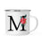 Andaz Press 11oz Red Poinsettia Flower Monogram Campfire Coffee Mug-Set of 1-Andaz Press-A-