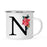 Andaz Press 11oz Red Poinsettia Flower Monogram Campfire Coffee Mug-Set of 1-Andaz Press-A-