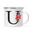 Andaz Press 11oz Red Poinsettia Flower Monogram Campfire Coffee Mug-Set of 1-Andaz Press-A-