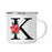 Andaz Press 11oz Red Poinsettia Flower Monogram Campfire Coffee Mug-Set of 1-Andaz Press-K-