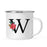 Andaz Press 11oz Red Poinsettia Flower Monogram Campfire Coffee Mug-Set of 1-Andaz Press-W-