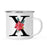 Andaz Press 11oz Red Poinsettia Flower Monogram Campfire Coffee Mug-Set of 1-Andaz Press-X-