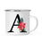 Andaz Press 11oz Red Poinsettia Flower Monogram Campfire Coffee Mug-Set of 1-Andaz Press-A-