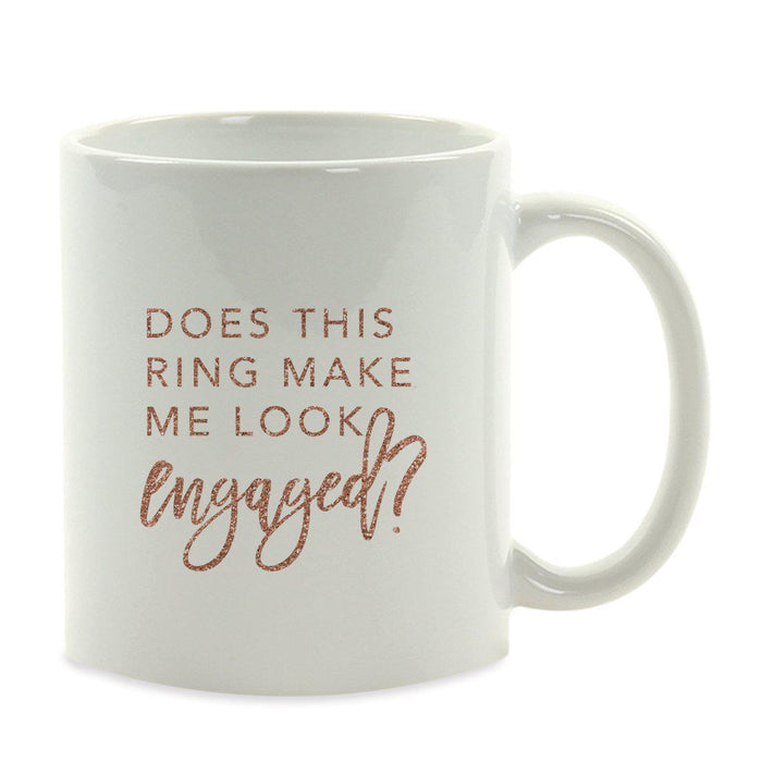 Andaz Press 11oz Rose Gold Faux Glitter Coffee Mug-Set of 1-Andaz Press-Bride-