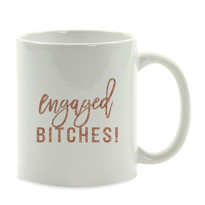 Andaz Press 11oz Rose Gold Faux Glitter Coffee Mug-Set of 1-Andaz Press-Bride-