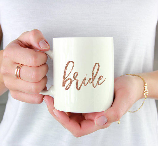 Andaz Press 11oz Rose Gold Faux Glitter Coffee Mug-Set of 1-Andaz Press-Bride-