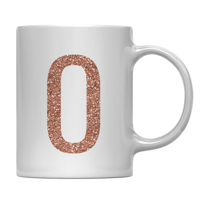 Andaz Press 11oz Rose Gold Faux Glitter Monogram Coffee Mug-Set of 1-Andaz Press-A-