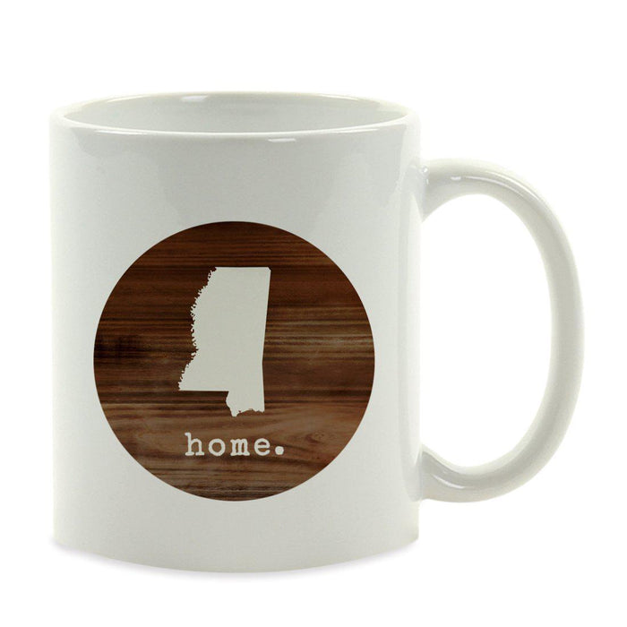 Andaz Press 11oz Rustic Wood Home US State Coffee Mug-Set of 1-Andaz Press-Alabama-