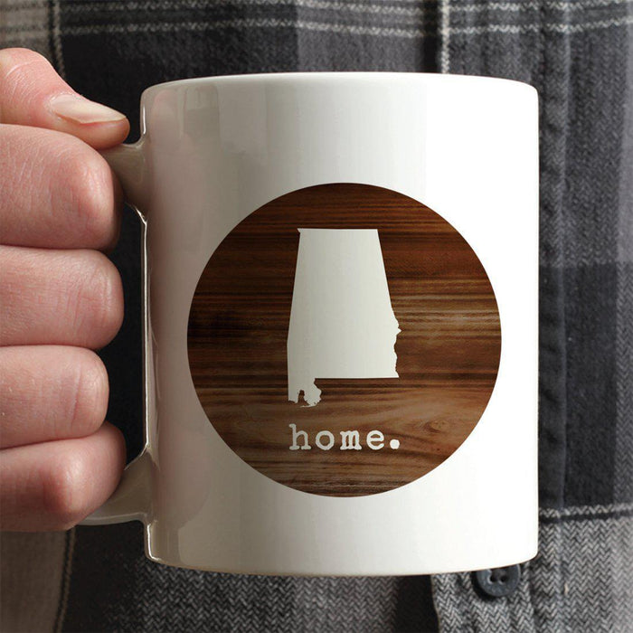 Andaz Press 11oz Rustic Wood Home US State Coffee Mug-Set of 1-Andaz Press-Alabama-