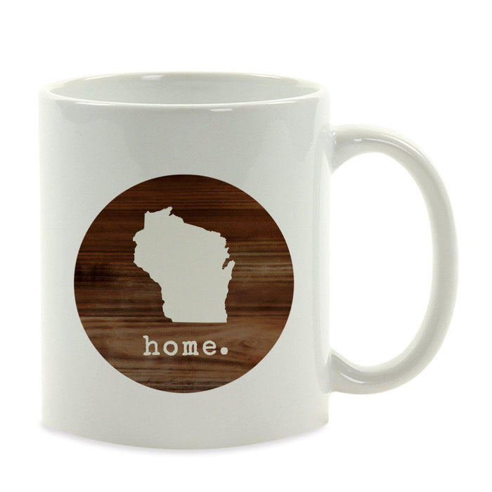 Andaz Press 11oz Rustic Wood Home US State Coffee Mug-Set of 1-Andaz Press-Alabama-