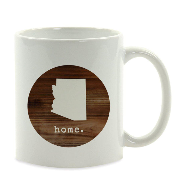Andaz Press 11oz Rustic Wood Home US State Coffee Mug-Set of 1-Andaz Press-Arizona-