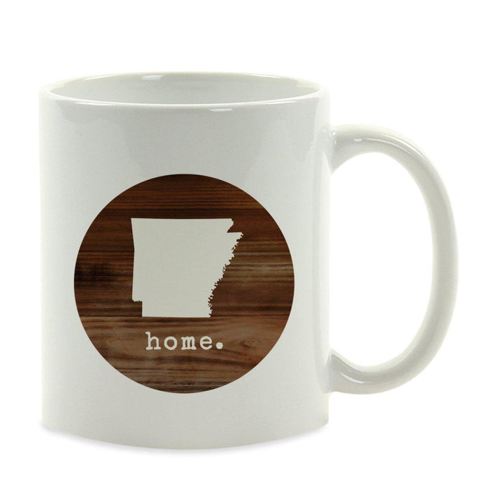 Andaz Press 11oz Rustic Wood Home US State Coffee Mug-Set of 1-Andaz Press-Arkansas-