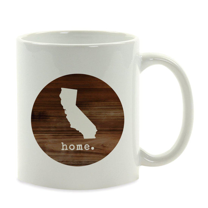 Andaz Press 11oz Rustic Wood Home US State Coffee Mug-Set of 1-Andaz Press-California-