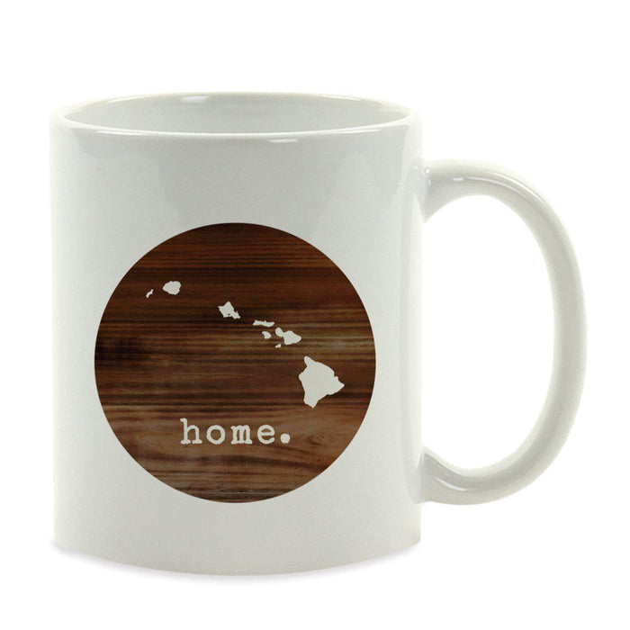 Andaz Press 11oz Rustic Wood Home US State Coffee Mug-Set of 1-Andaz Press-Hawaii-