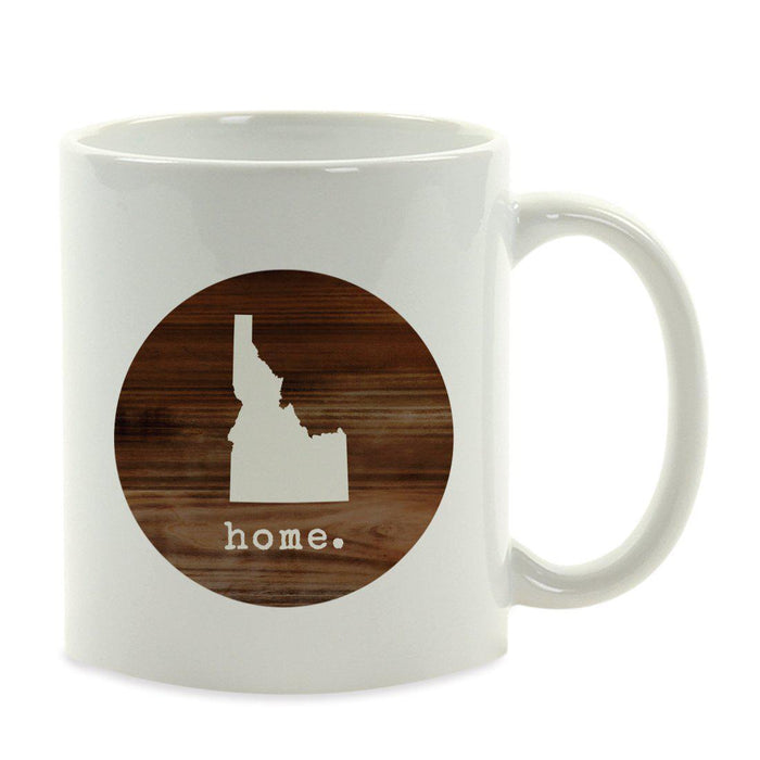 Andaz Press 11oz Rustic Wood Home US State Coffee Mug-Set of 1-Andaz Press-Idaho-