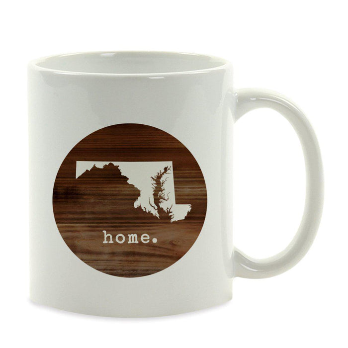 Andaz Press 11oz Rustic Wood Home US State Coffee Mug-Set of 1-Andaz Press-Maryland-
