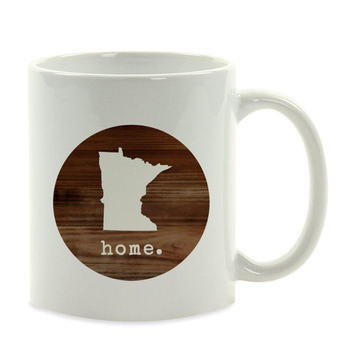 Andaz Press 11oz Rustic Wood Home US State Coffee Mug-Set of 1-Andaz Press-Minnesota-