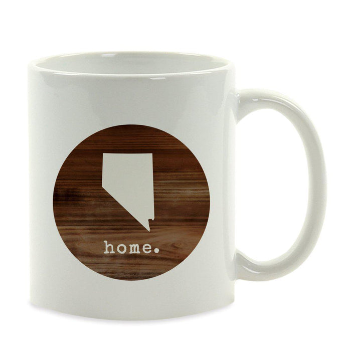 Andaz Press 11oz Rustic Wood Home US State Coffee Mug-Set of 1-Andaz Press-Nevada-