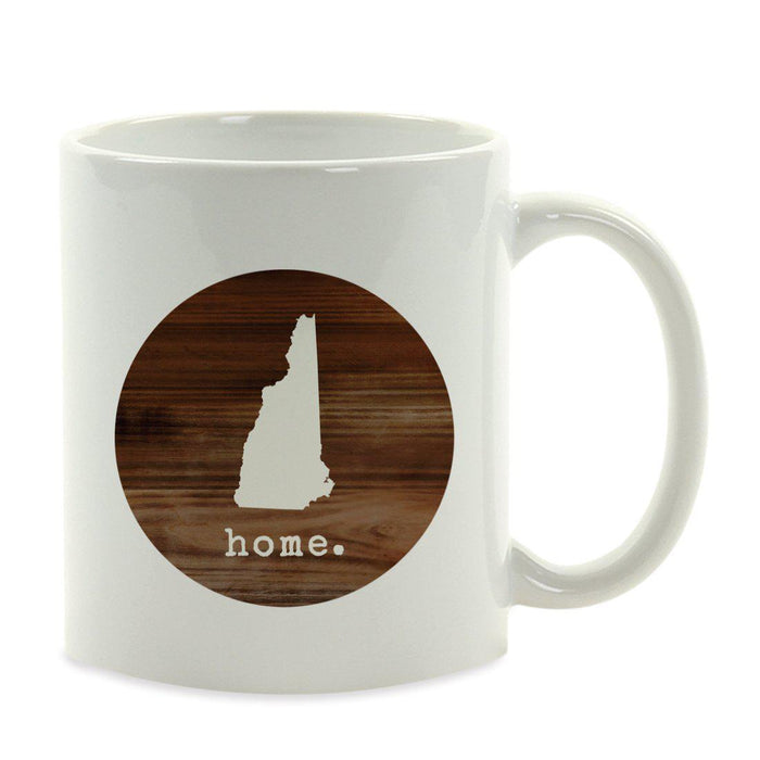 Andaz Press 11oz Rustic Wood Home US State Coffee Mug-Set of 1-Andaz Press-New Hampshire-