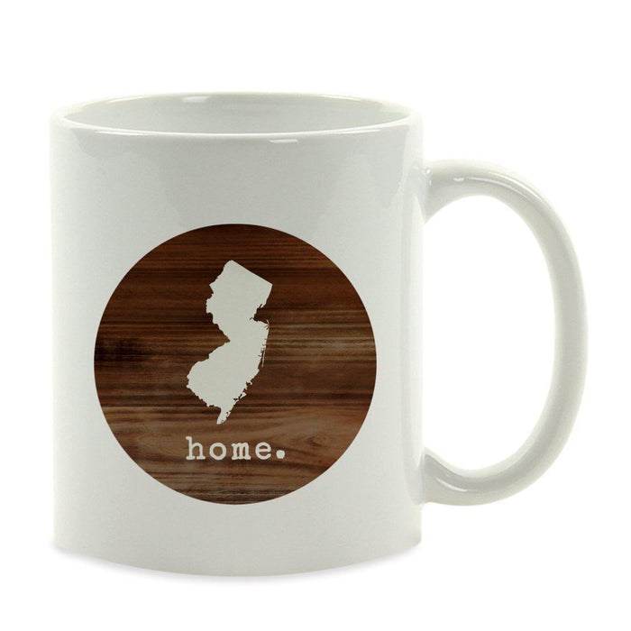 Andaz Press 11oz Rustic Wood Home US State Coffee Mug-Set of 1-Andaz Press-New Jersey-